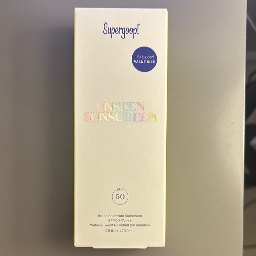 *New In Box!!* - Supergoop! Unseen Sunscreen SPF 50 - Value Size 2.5 fl. oz.